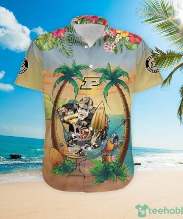 Ncaa Purdue Boilermakers Custom Name Flamingo Parrot Trendy Hawaiian Shirt Aloha Shirt