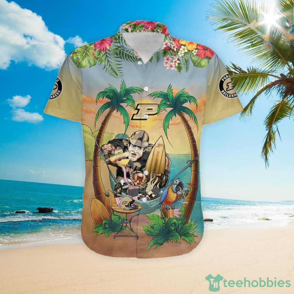 Ncaa Purdue Boilermakers Custom Name Flamingo Parrot Trendy Hawaiian Shirt Aloha Shirt