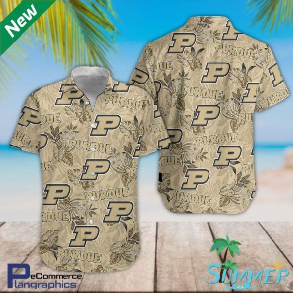 Ncaa Purdue Boilermakers Gold Flowers Trendy Hawaiian Shirt Aloha Shirt