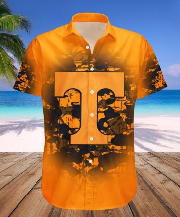 Ncaa Tennessee Volunteers Custom Text Number Orange Black Trendy Hawaiian Shirt V2 Aloha Shirt