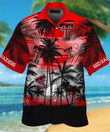 Ncaa Texas Tech Red Raiders Coconut Tree Hawaiian Shirt V1 Aloha Shirt