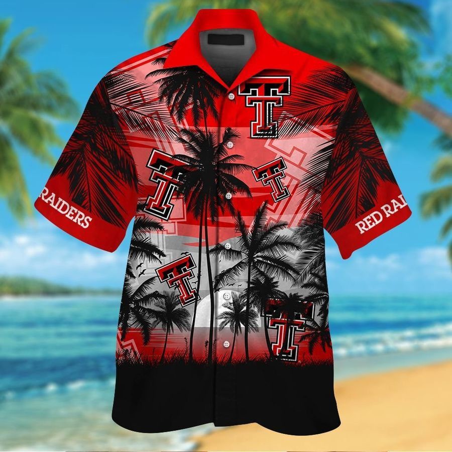 Ncaa Texas Tech Red Raiders Coconut Tree Hawaiian Shirt V1 Aloha Shirt