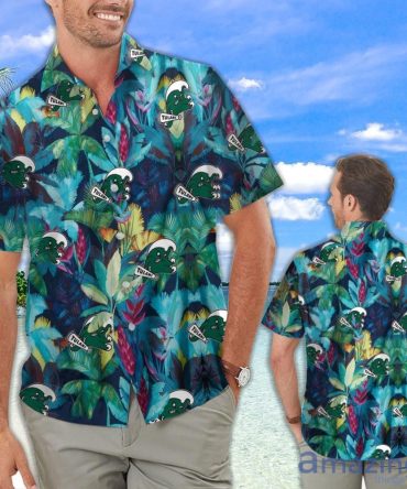 Ncaa Tulane Green Wave Floral Tropical Trendy Hawaiian Shirt Aloha Shirt