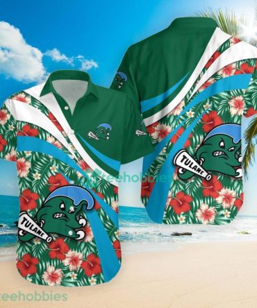 Ncaa Tulane Green Wave Hibiscus Tropical Flower Trendy Hawaiian Shirt Aloha Shirt