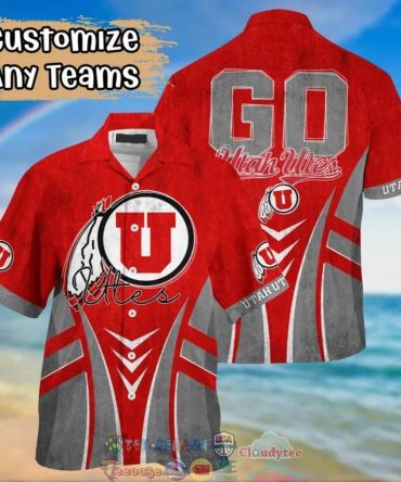 Ncaa Utah Utes Grey Go Red Hawaiian Shirt