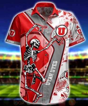 Ncaa Utah Utes Skeleton Hawaiian Shirt