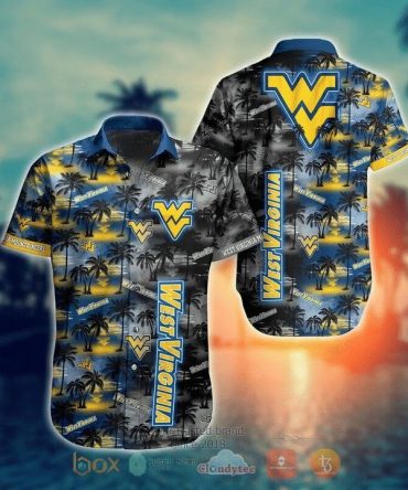 Ncaa West Virginia Mountaineers Coconut Trees Hawaiian Shirt