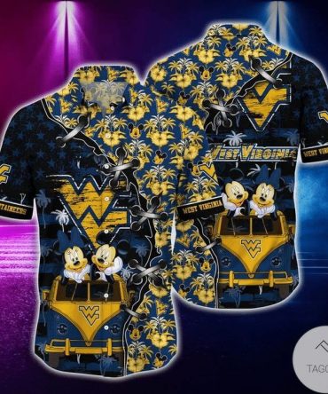Ncaa West Virginia Mountaineers Mickey Mouse Trendy Hawaiian Shirt Aloha Shirt
