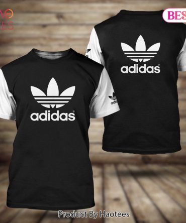 Adidas 3D T-Shirt Full Black Mix White Sleeve
