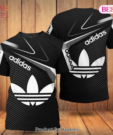 Adidas 3D T-Shirt Stripe Attern Black Background