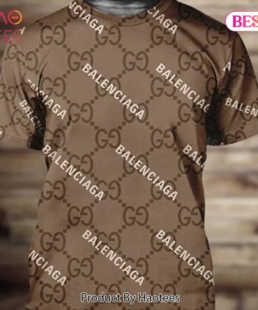 Gucci Balenciaga Brown Brand T-Shirt Outfit For Men Women