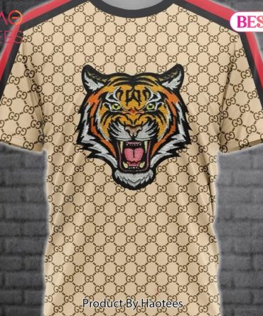 Gucci Tiger Beige Brand T-Shirt Outfit For Men Women