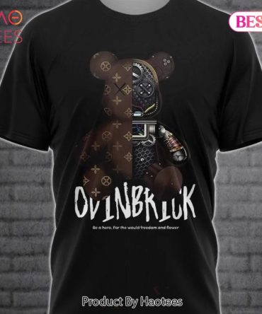 Louis Vuitton Bear Black Brand T-Shirt Outfit For Men Women