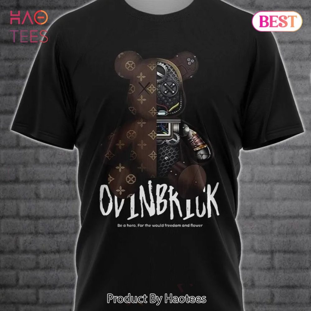 Louis Vuitton Bear Black Brand T-Shirt Outfit For Men Women