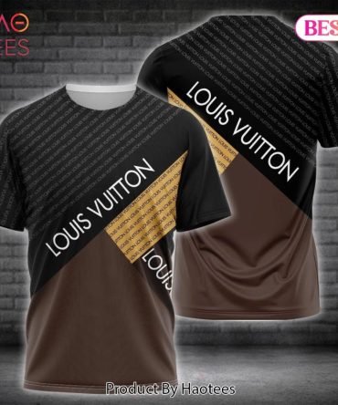 Louis Vuitton Black Brown Premium Brand T-Shirt Outfit For Men Women