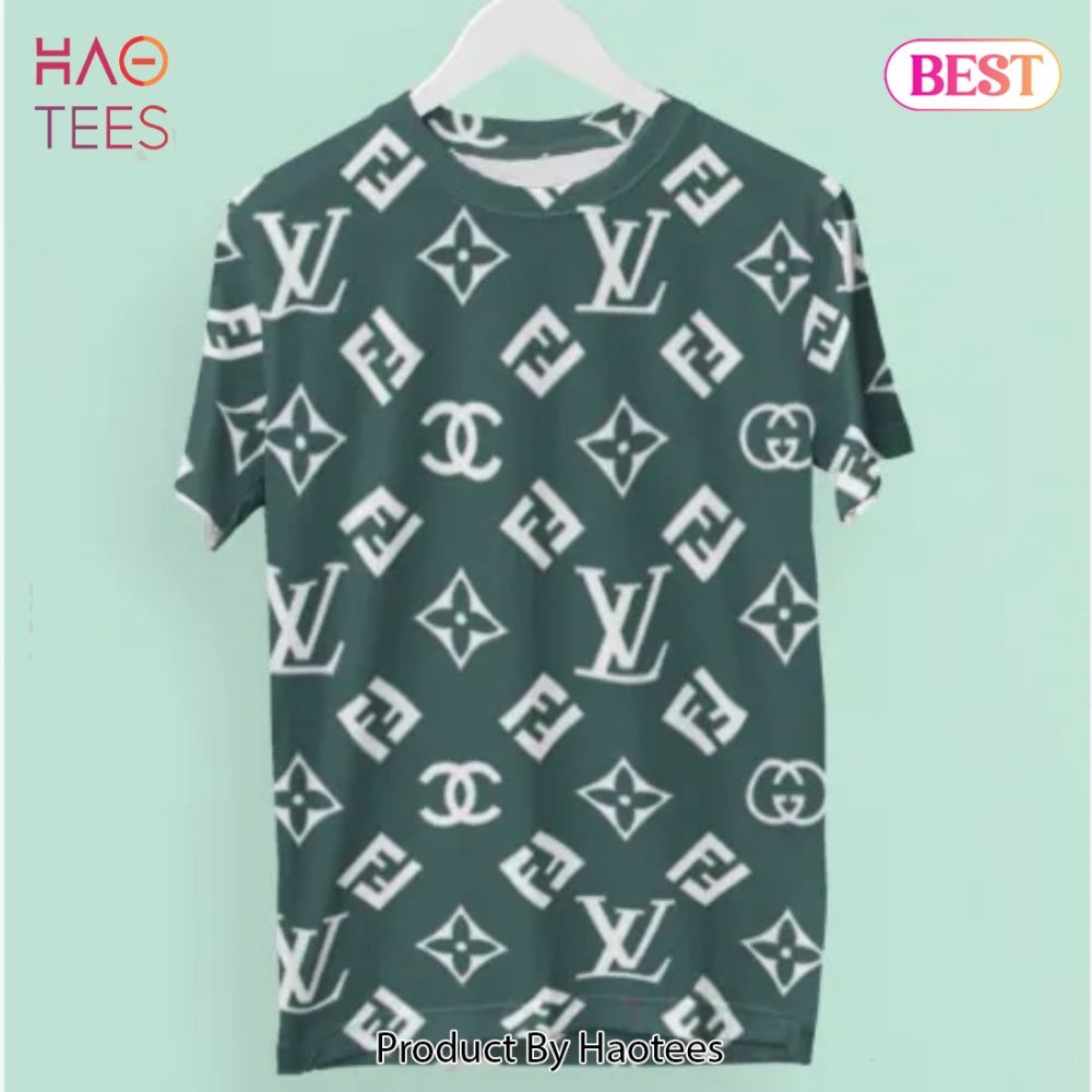 Louis Vuitton Chanel Gucci Fendi Logo Brand Premium T-Shirt Outfit For Men Women