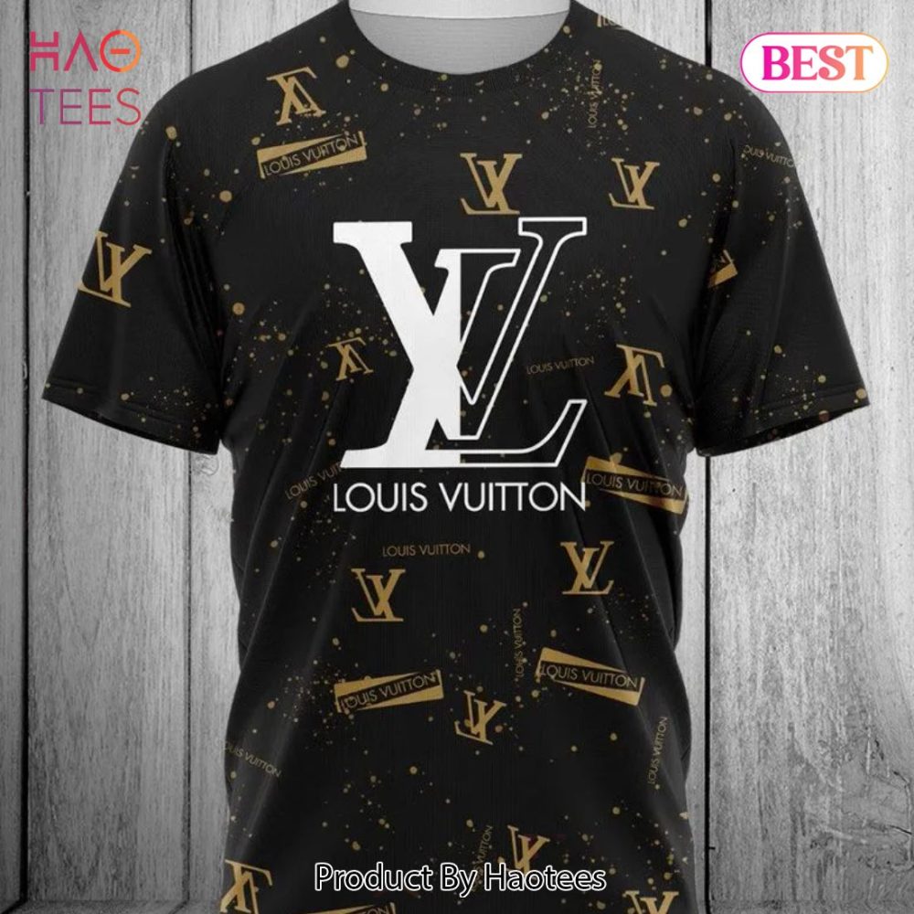Louis Vuitton Black Brand T-Shirt Outfit For Men Women