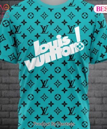 Louis Vuitton Teal Brand T-Shirt Outfit For Men Women