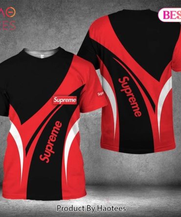 Supreme Red Black Brand Premium T-Shirt Outfit For Men Women