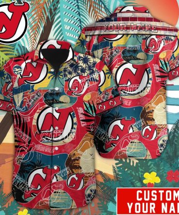 New Jersey Devils Custom Name Hawaiian Shirt