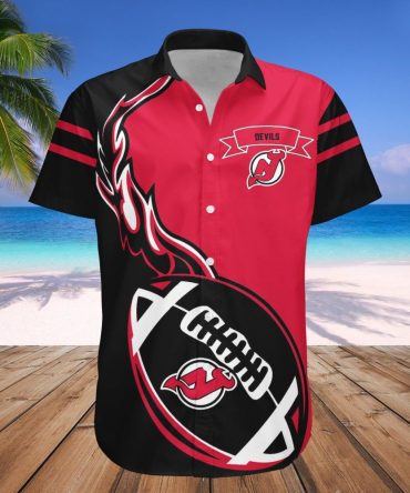 New Jersey Devils Hawaii Shirt Flame Ball Nhl