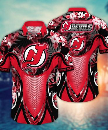 New Jersey Devils Nhl Hawaiian Shirt Pool Days Aloha Shirt