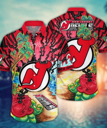 New Jersey Devils Nhl Hawaiian Shirt Summerytime Aloha Shirt