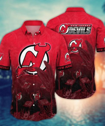 New Jersey Devils Nhl Hawaiian Shirt Surfingtime Aloha Shirt