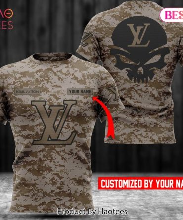 Louis Vuitton Army Camouflage Brand 3D T-Shirt