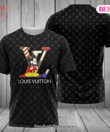 Louis Vuitton Mickey Mouse Brand Full Logo 3D T-Shirt