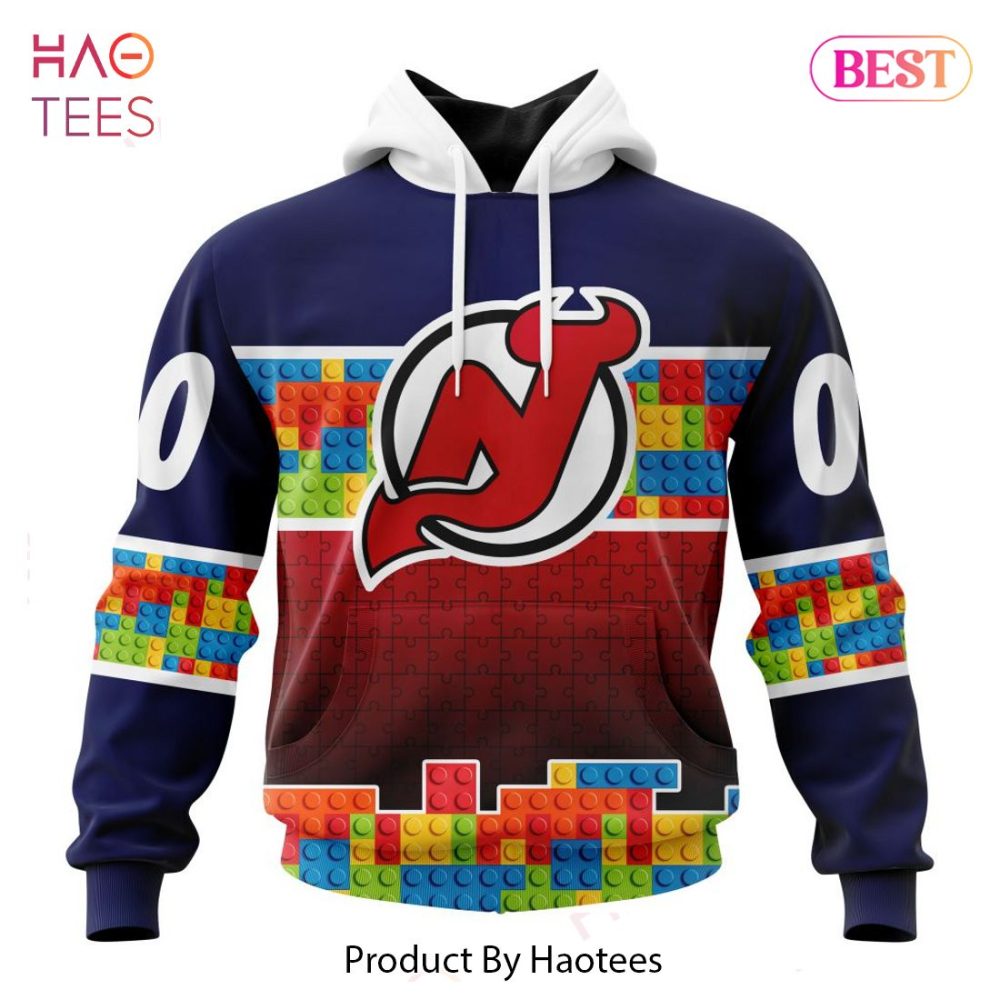 Nhl Jersey Devils Special Autism Awareness Design Jeysey