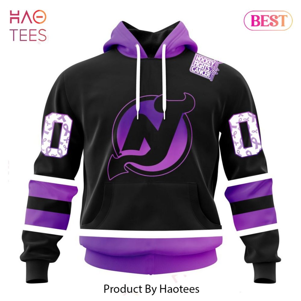 Nhl Jersey Devils Special Black Hockey Fights Cancer Kits Jeysey