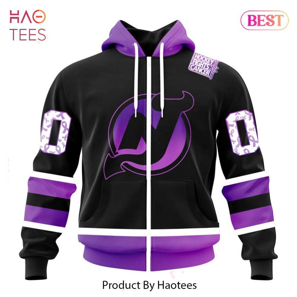 Nhl Jersey Devils Special Black Hockey Fights Cancer Kits Jeysey - Image 2