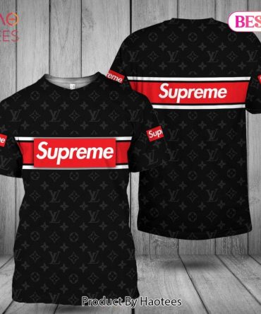 Supreme Full Printing Logo Loius Vuitton Brand 3D T-Shirt Limited Edition