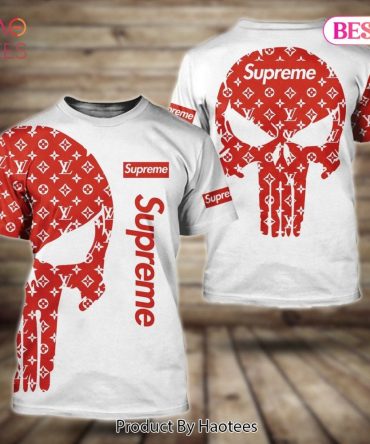 Supreme Red Mix White Color 3D T-Shirt Limited Edition