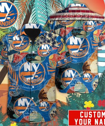 New York Islanders Custom Name Hawaiian Shirt