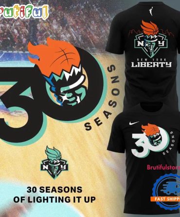 New York Liberty 30Th Anniversary Black T Shirt