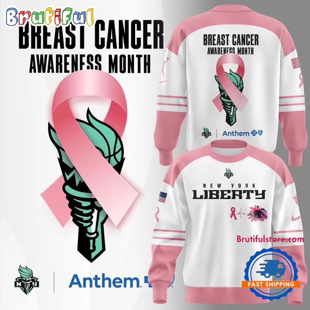 New York Liberty For Breast Cancer Awareness 2026 Sweatshirt