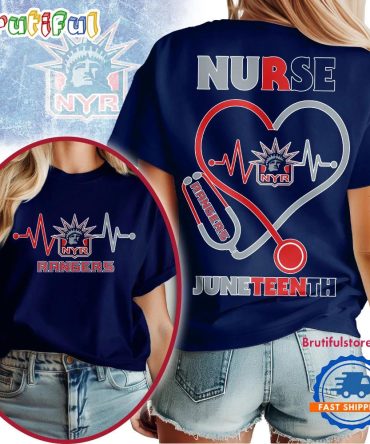 New York Rangers Nhl Nurse Appreciation Juneteenth Unisex 3D Shirt