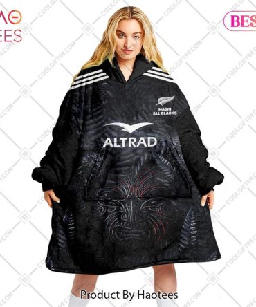 New Zealand Rugby Maori All Black Flanket, Blanket Hoodie, Snuggie