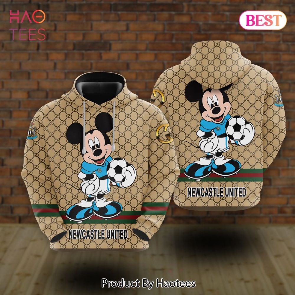 Newcastle United Gucci Mickey 3D Hoodie Luxury Brand Pod Design