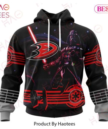 Nhl Anaheim Ducks Specialized Starwar Darth Vader Version Jersey Hoodie