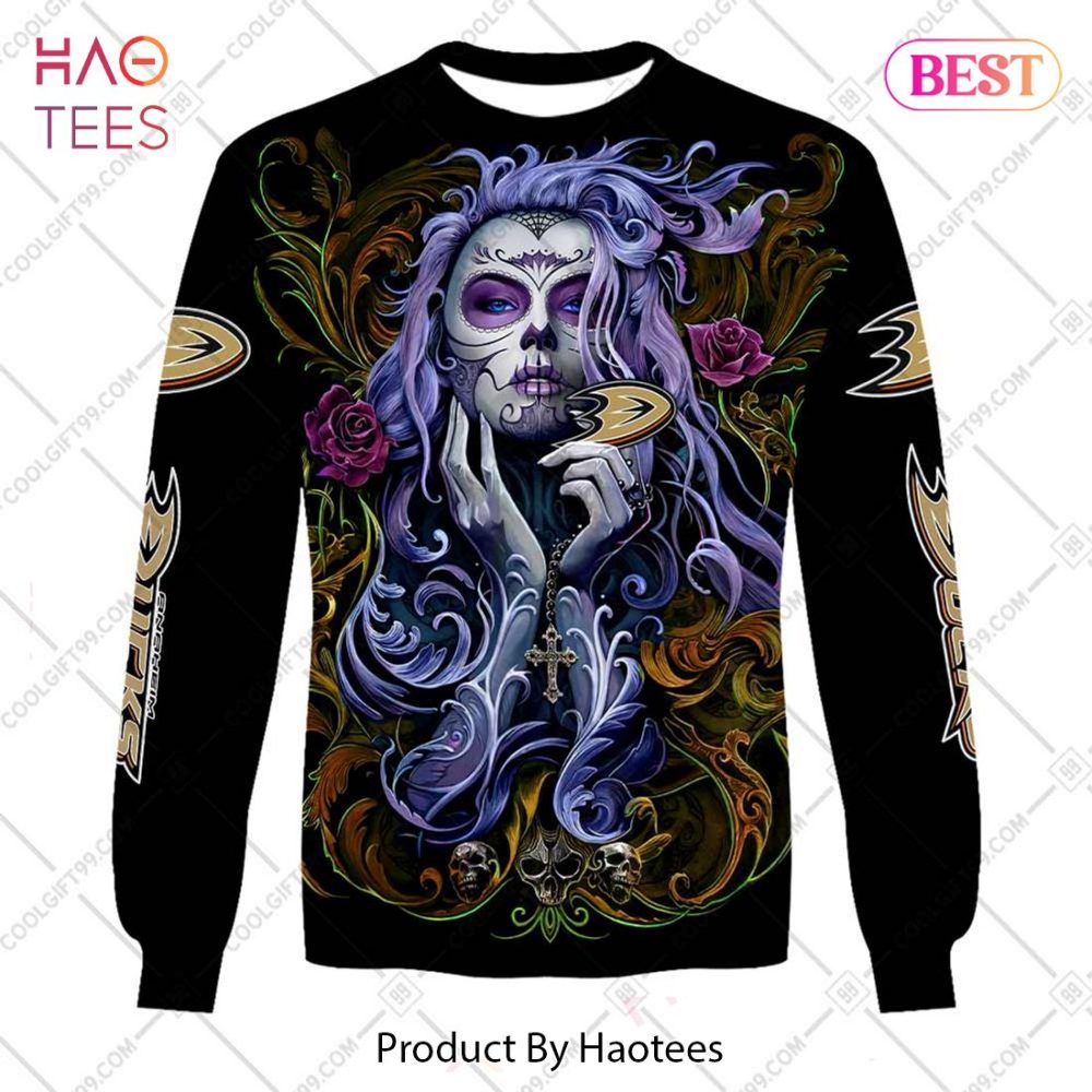 Nhl Anaheim Ducks Tattoo Girl Artwork 2023 Hoodie, T-Shirt, Zip Hoodie, Sweatshirt - Image 4