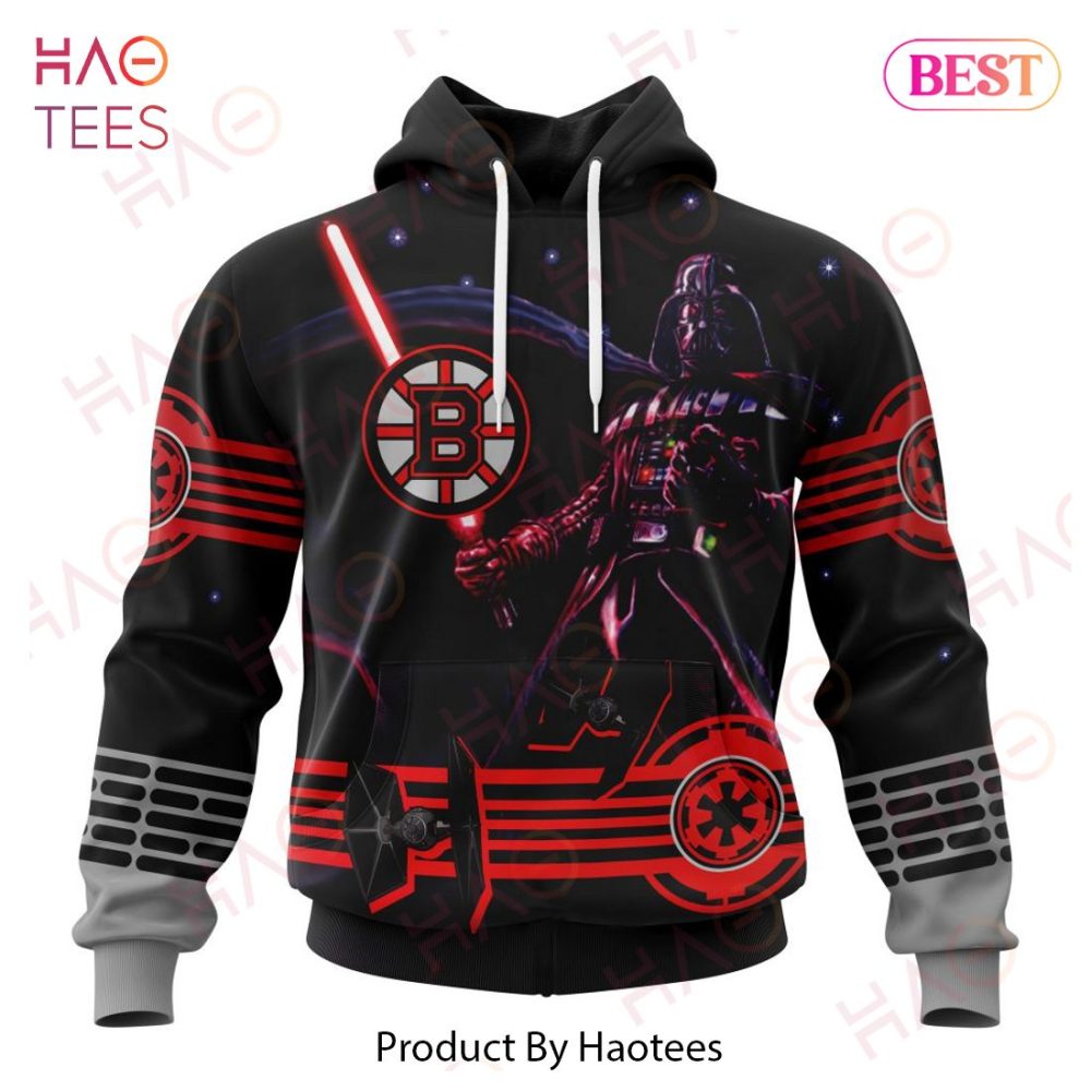Nhl Boston Bruins Specialized Starwar Darth Vader Version Jersey Hoodie
