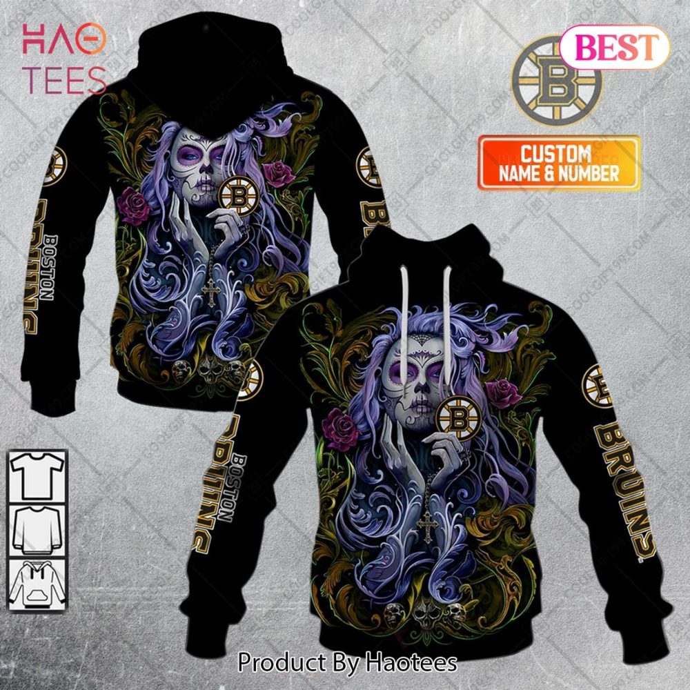 Nhl Boston Bruins Tattoo Girl Artwork 2023 Hoodie, T-Shirt, Zip Hoodie, Sweatshirt