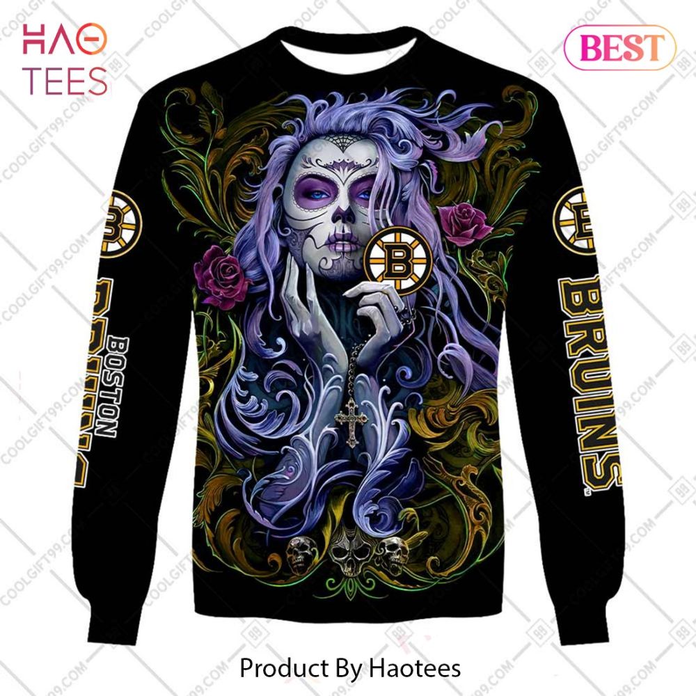Nhl Boston Bruins Tattoo Girl Artwork 2023 Hoodie, T-Shirt, Zip Hoodie, Sweatshirt - Image 4