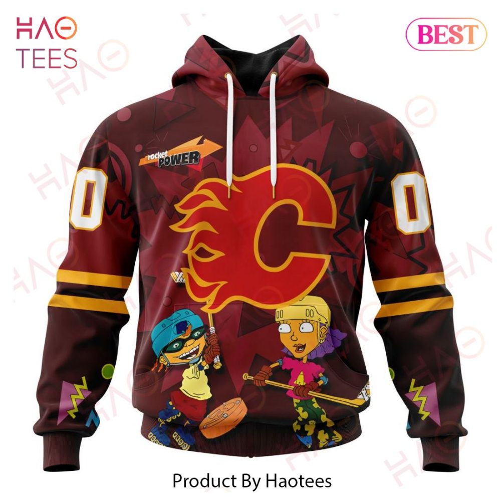 Nhl Calgary Flames Specialized For Rocket Power 3D Hoodie