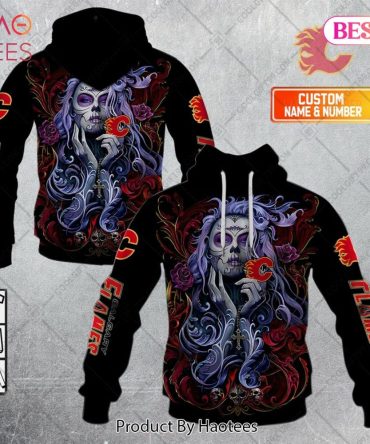 Nhl Calgary Flames Tattoo Girl Artwork 2023 Hoodie, T-Shirt, Zip Hoodie, Sweatshirt