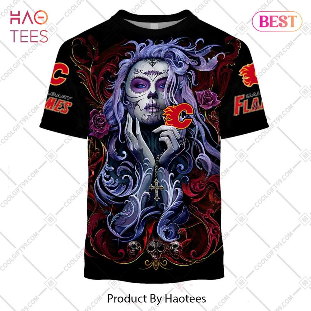 Nhl Calgary Flames Tattoo Girl Artwork 2023 Hoodie, T-Shirt, Zip Hoodie, Sweatshirt - Image 3