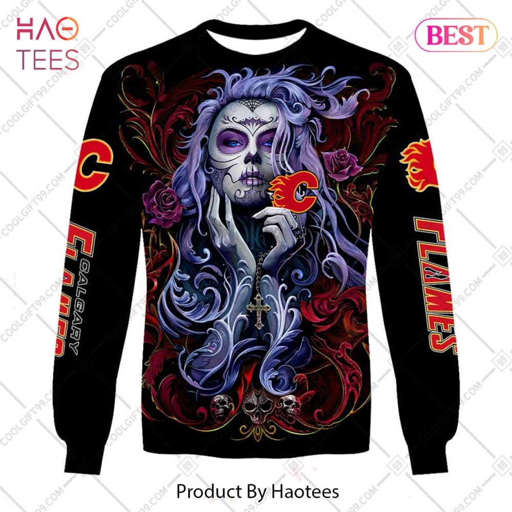 Nhl Calgary Flames Tattoo Girl Artwork 2023 Hoodie, T-Shirt, Zip Hoodie, Sweatshirt - Image 4